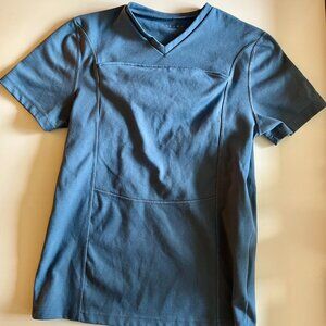 Lalabu Mens Classic Dad Shirt M Baby Carrying Top in Gray Blue Brook